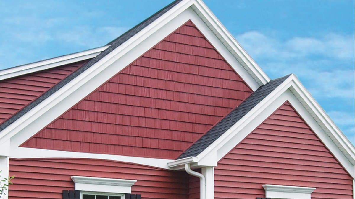 Warm cedar shakes on a classic gable in Westfield, NJ